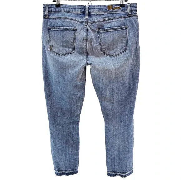 KUT FROM THE KLOTH Emma Straight Leg Ankle Mid-rise Jeans‎ • 8 • light wash blue - Picture 4 of 9